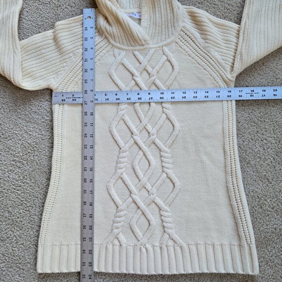 NWOT 100% Merino Hoodie Aran Design Celtic - Picture 4 of 7